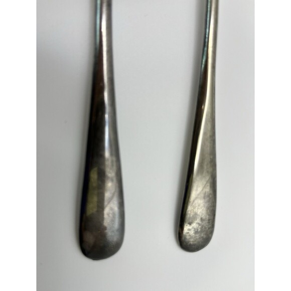 Vintage Italian Silverplated Serving Utensil Set Fork & Spoon 9" Made In Italy - Picture 3 of 6